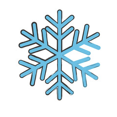 single snowflake icon image vector illustration design 