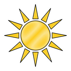 sun weather related icon image vector illustration design 