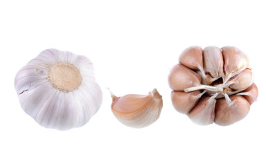 Garlic isolated on white