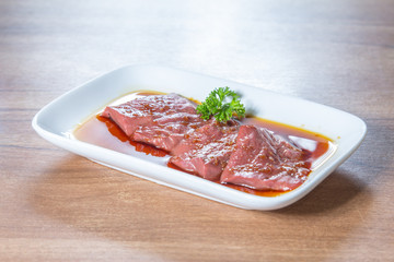 raw beef liver