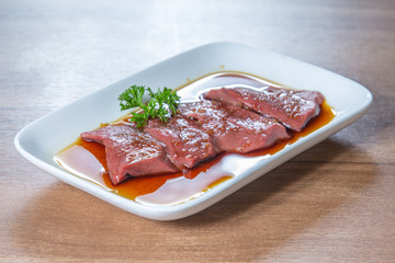 raw beef liver