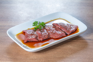 raw beef liver