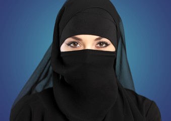 Naklejka premium Niqab.
