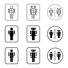 toilet robot sign icon set,vector Illustration EPS10