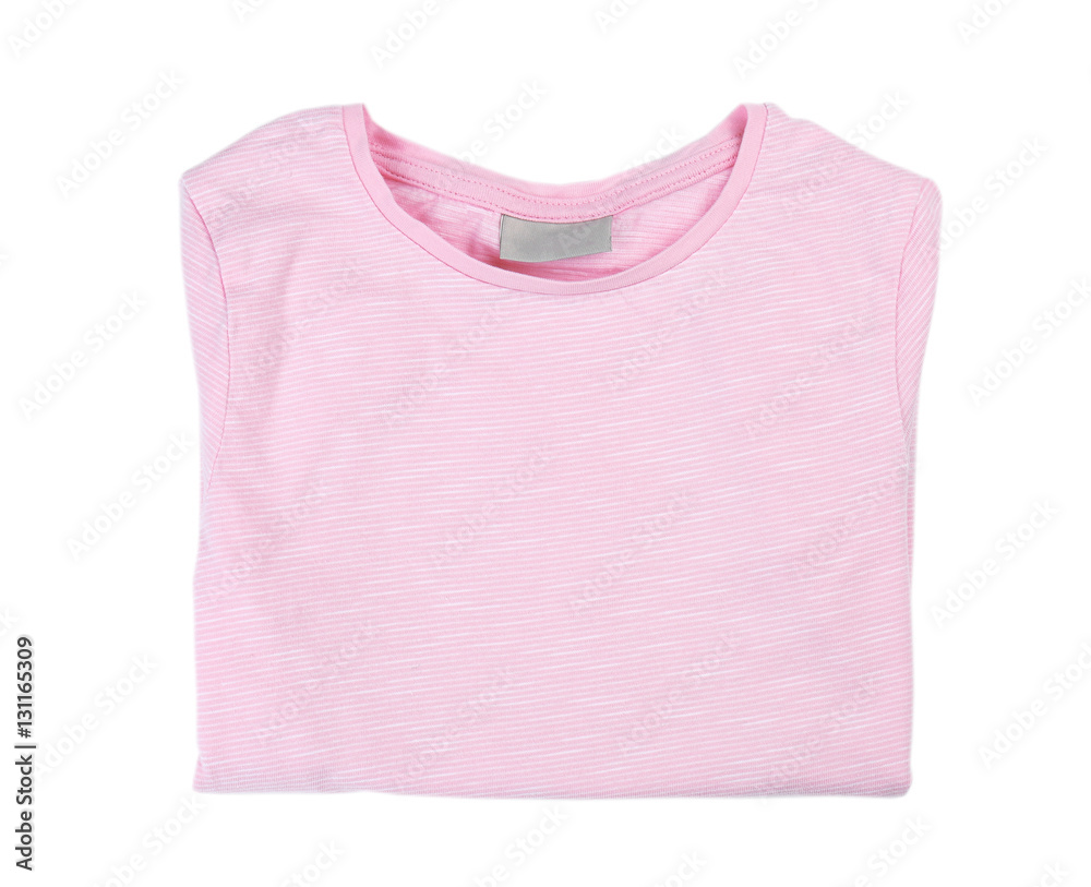 Sticker Blank pink t-shirt on white background