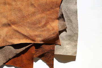 real leather brown isolated on white background 4