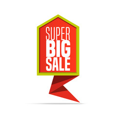 Super Sale shining banner on colorful background. Geometric design. and special offer. Vector illustration.