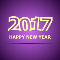2017 Happy New Year on violet background79.2017 Happy New Year o