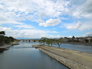 Fototapeta na wymiar 宇治川の風景 