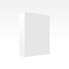 White box isolated. White packaging isolated. Vector illustration.