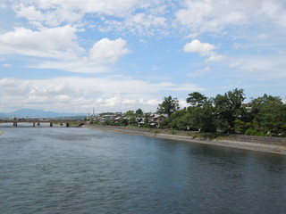 Fototapeta na wymiar 宇治川の風景 