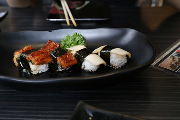 Japanese tasty sushi set