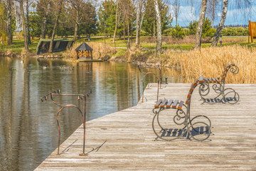 Место для рыбалки на красивом озере