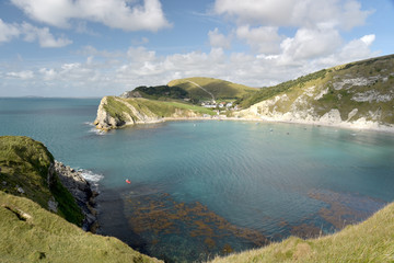 Lulworth Cove on Dorset coast