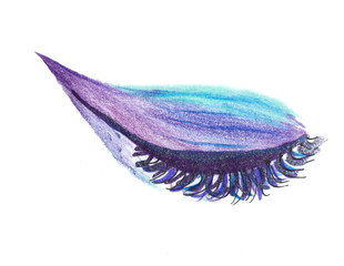 Watercolor eye illustration,