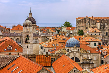 Fototapeta na wymiar Dubrovnik ancient fortress view, Croatia