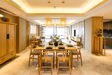 interior of modern dining room