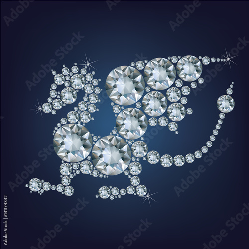 "Happy new year 2024 creative greeting card with Dragon made up a lot
