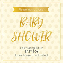 Baby Shower Invite Design gold