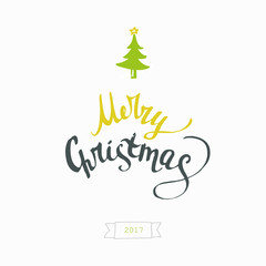 Naklejka na ściany i meble Christmas card. Perfect Xmas design for greeting cards and invitations.