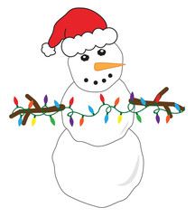 Snowman Christmas Lights