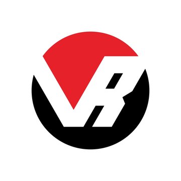 letter V and R logo vector