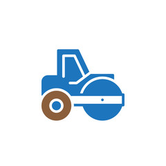 Road roller icon vector, filled flat sign, solid colorful pictogram isolated on white. Symbol, logo illustration