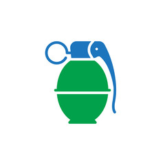 Hand grenade icon vector, filled flat sign, solid colorful pictogram isolated on white. Symbol, logo illustration