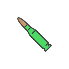 Bullet line icon, filled outline vector sign, linear colorful pictogram isolated on white. Symbol, logo illustration