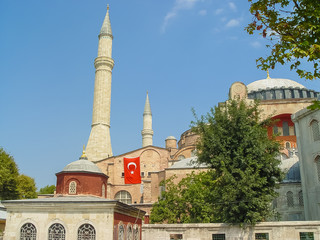 Fototapeta na wymiar Aya Sofya, now a museum in Istanbul, Turkey