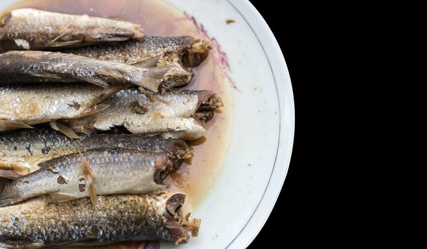 sweet fish with saurce in dish