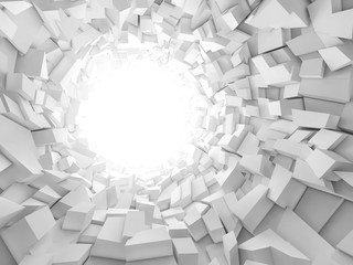 Abstract digital background, 3 d tunnel