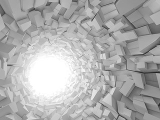 Abstract digital background, 3d tunnel