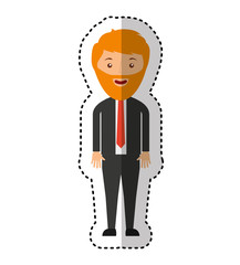 businessman avatar line icon vector illustration design