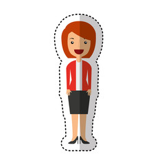businesswoman avatar isolated icon vector illustration design