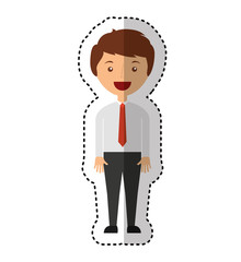 businessman avatar line icon vector illustration design