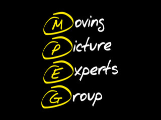 MPEG Moving Picture Experts Group, acronym concept