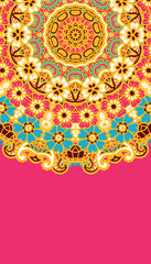 Round colorful mandala.