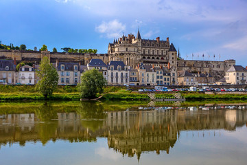 Fototapeta na wymiar Scenic view of Amboise castle