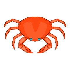 Ocean crab icon. Cartoon illustration of crab vector icon for web design