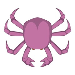 River crab icon. Cartoon illustration of crab vector icon for web design