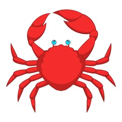 Big crab icon. Cartoon illustration of crab vector icon for web design