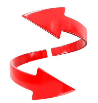 Two arrows. Image with clipping path