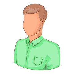 Young man with haircut avatar icon. Cartoon illustration of avatar vector icon for web design