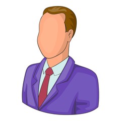 Man in suit avatar icon. Cartoon illustration of avatar vector icon for web design