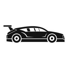 Rally racing car icon. Simple illustration of rally racing car vector icon for web