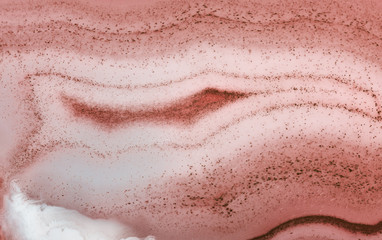 red and white agate structure macro