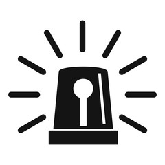 Flashing emergency light icon. Simple illustration of flashing emergency light vector icon for web