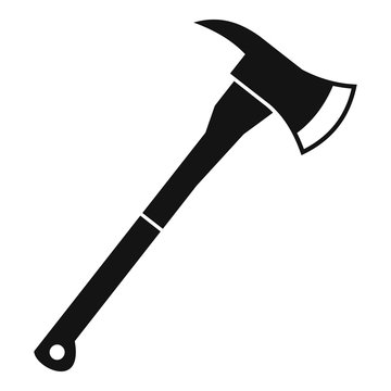 Firefighter axe icon. Simple illustration of firefighter axe vector icon for web