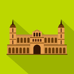 Castle icon. Flat illustration of castle vector icon for web